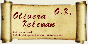 Olivera Keleman vizit kartica